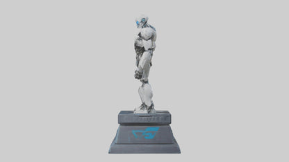 Cybernetic Titan statue model VR / AR / low-poly