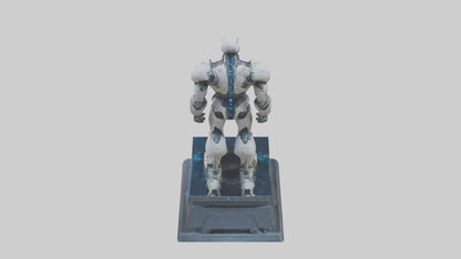 Cybernetic Titan statue model VR / AR / low-poly