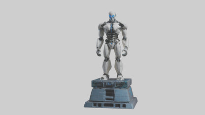 Cybernetic Titan statue model VR / AR / low-poly