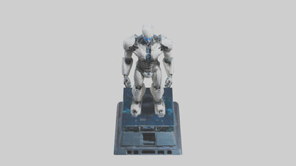 Cybernetic Titan statue model VR / AR / low-poly