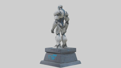 Cybernetic Titan statue model VR / AR / low-poly