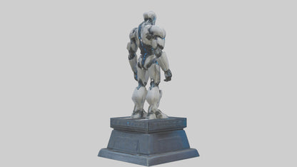 Cybernetic Titan statue model VR / AR / low-poly