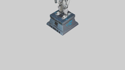 Cybernetic Titan statue model VR / AR / low-poly