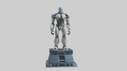 Cybernetic Titan statue model VR / AR / low-poly