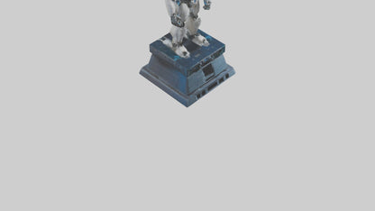 Cybernetic Titan statue model VR / AR / low-poly