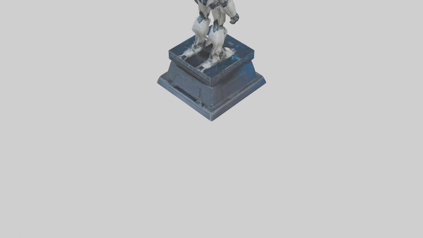 Cybernetic Titan statue model VR / AR / low-poly