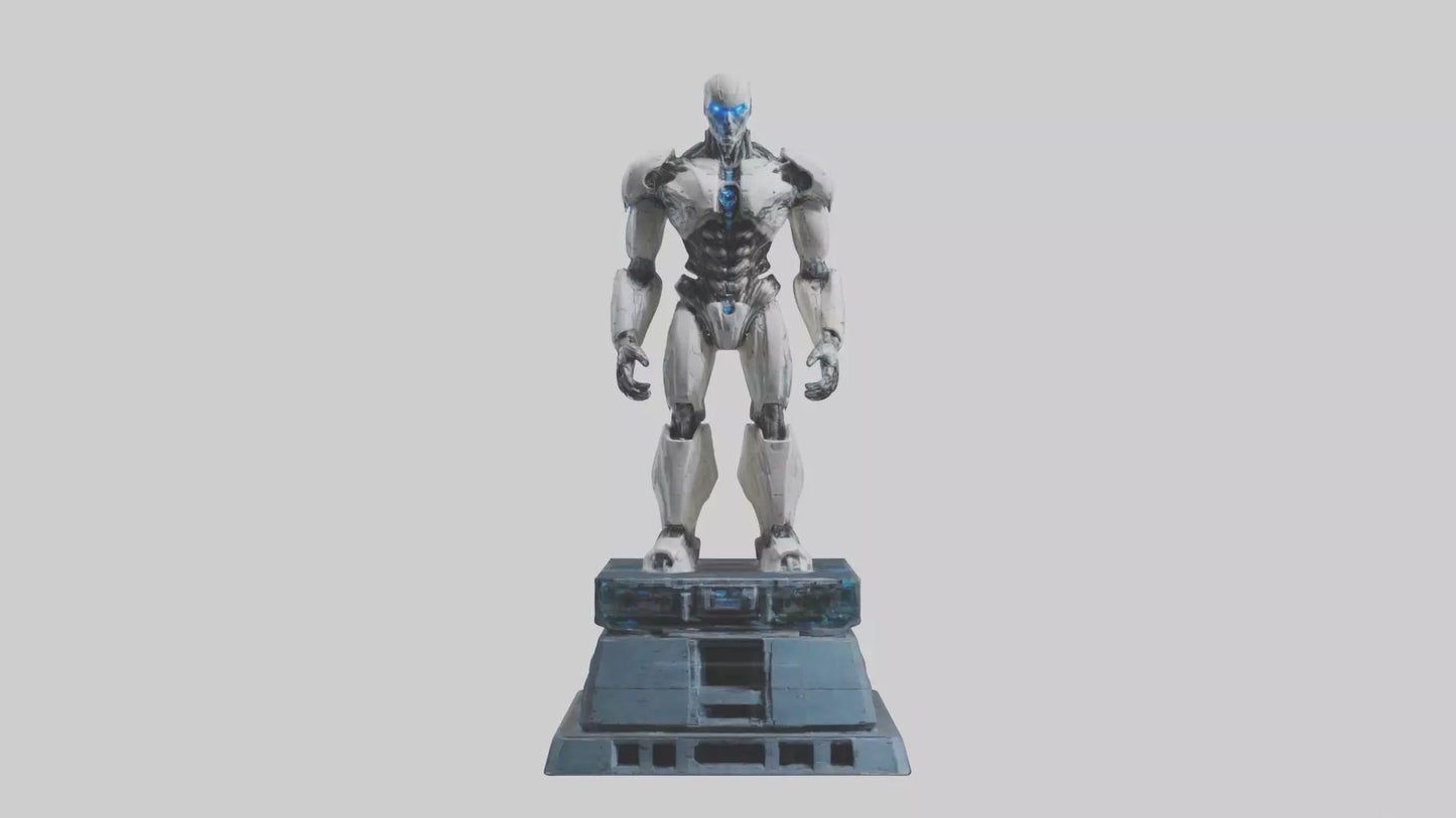 Cybernetic Titan statue model VR / AR / low-poly