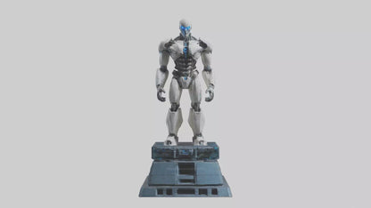 Cybernetic Titan statue model VR / AR / low-poly