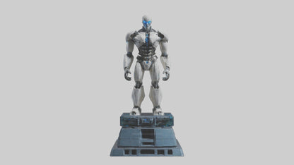 Cybernetic Titan statue model VR / AR / low-poly