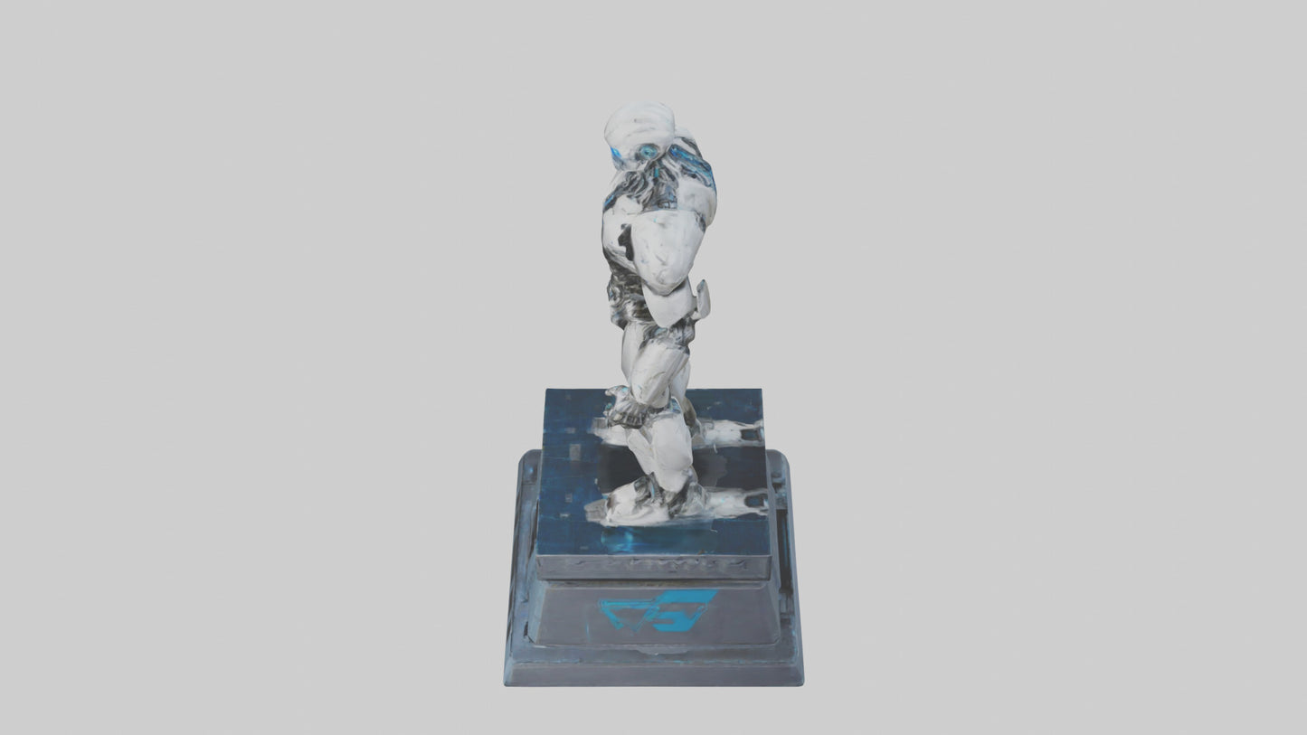 Cybernetic Titan statue model VR / AR / low-poly