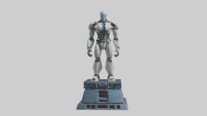 Cybernetic Titan statue model VR / AR / low-poly