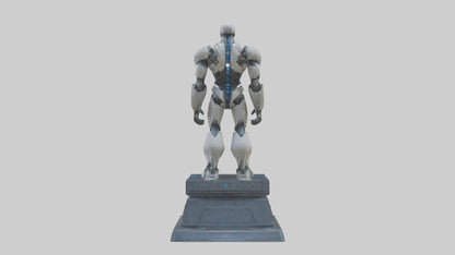 Cybernetic Titan statue model VR / AR / low-poly