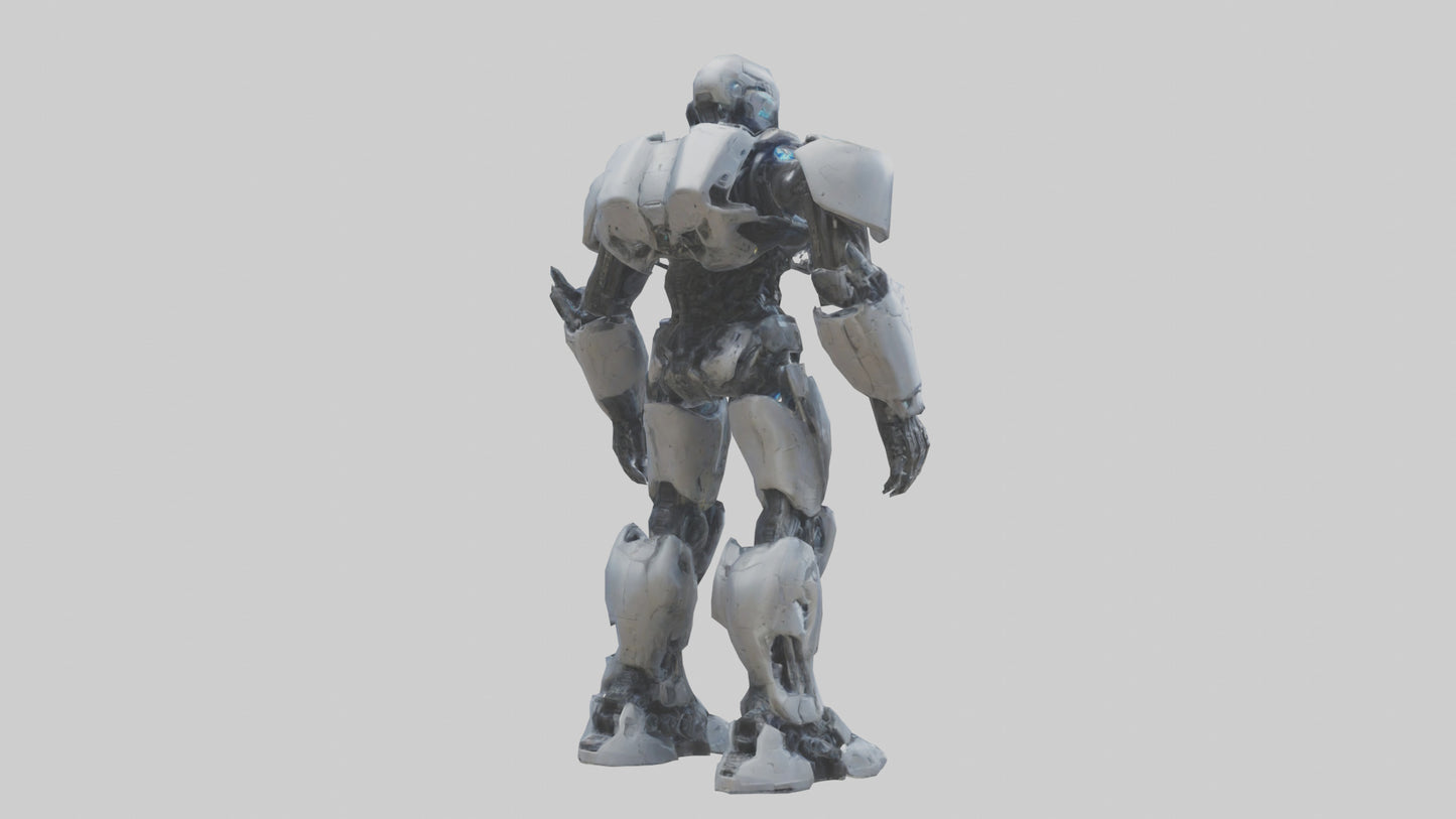 3D model Cybernetic War Machine statue model VR / AR / low-poly