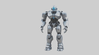 3D model Cybernetic War Machine statue model VR / AR / low-poly