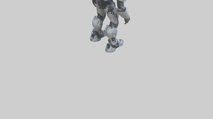 3D model Cybernetic War Machine statue model VR / AR / low-poly