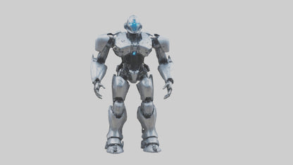 3D model Cybernetic War Machine statue model VR / AR / low-poly