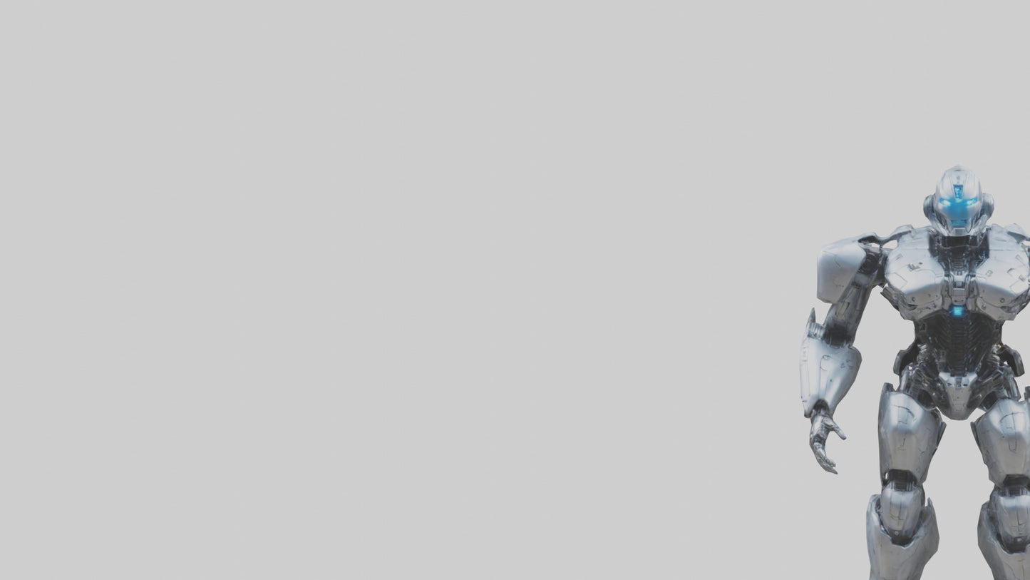 3D model Cybernetic War Machine statue model VR / AR / low-poly