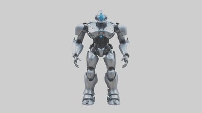 3D model Cybernetic War Machine statue model VR / AR / low-poly