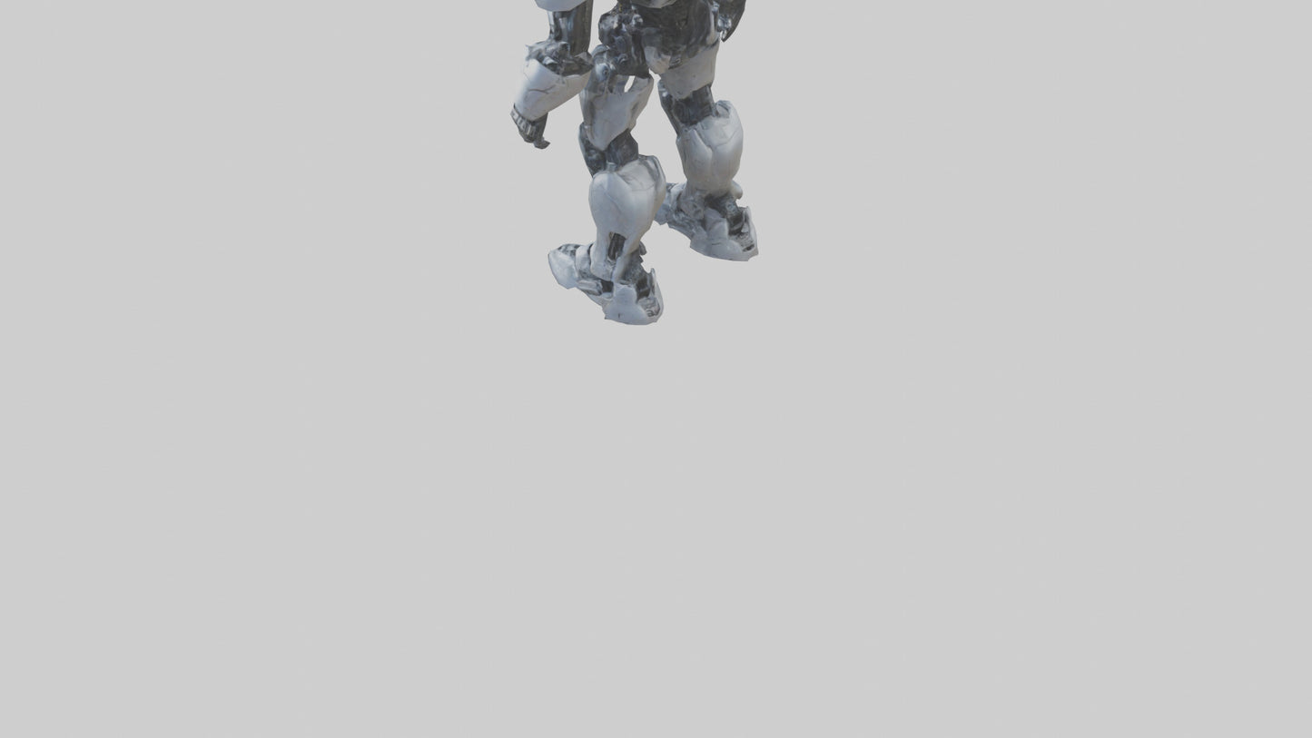 3D model Cybernetic War Machine statue model VR / AR / low-poly