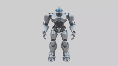 3D model Cybernetic War Machine statue model VR / AR / low-poly