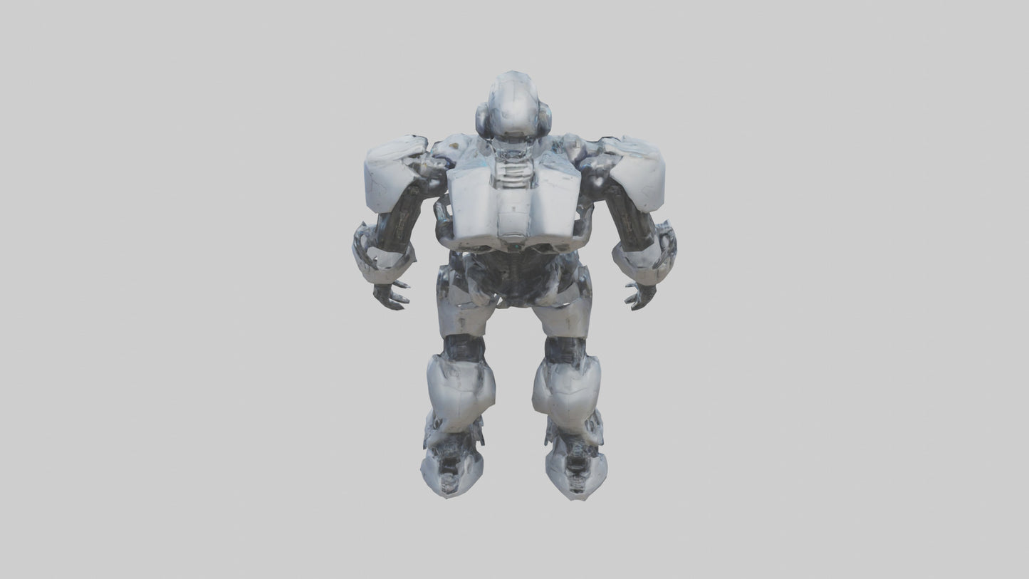 3D model Cybernetic War Machine statue model VR / AR / low-poly