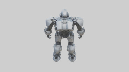 3D model Cybernetic War Machine statue model VR / AR / low-poly