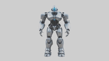 3D model Cybernetic War Machine statue model VR / AR / low-poly