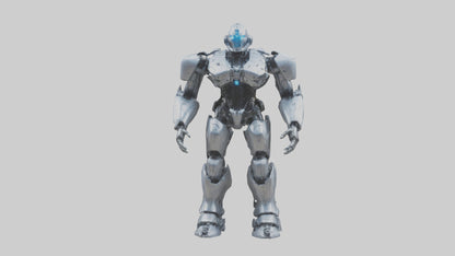 3D model Cybernetic War Machine statue model VR / AR / low-poly