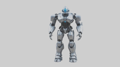 3D model Cybernetic War Machine statue model VR / AR / low-poly