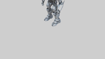 3D model Cybernetic War Machine statue model VR / AR / low-poly