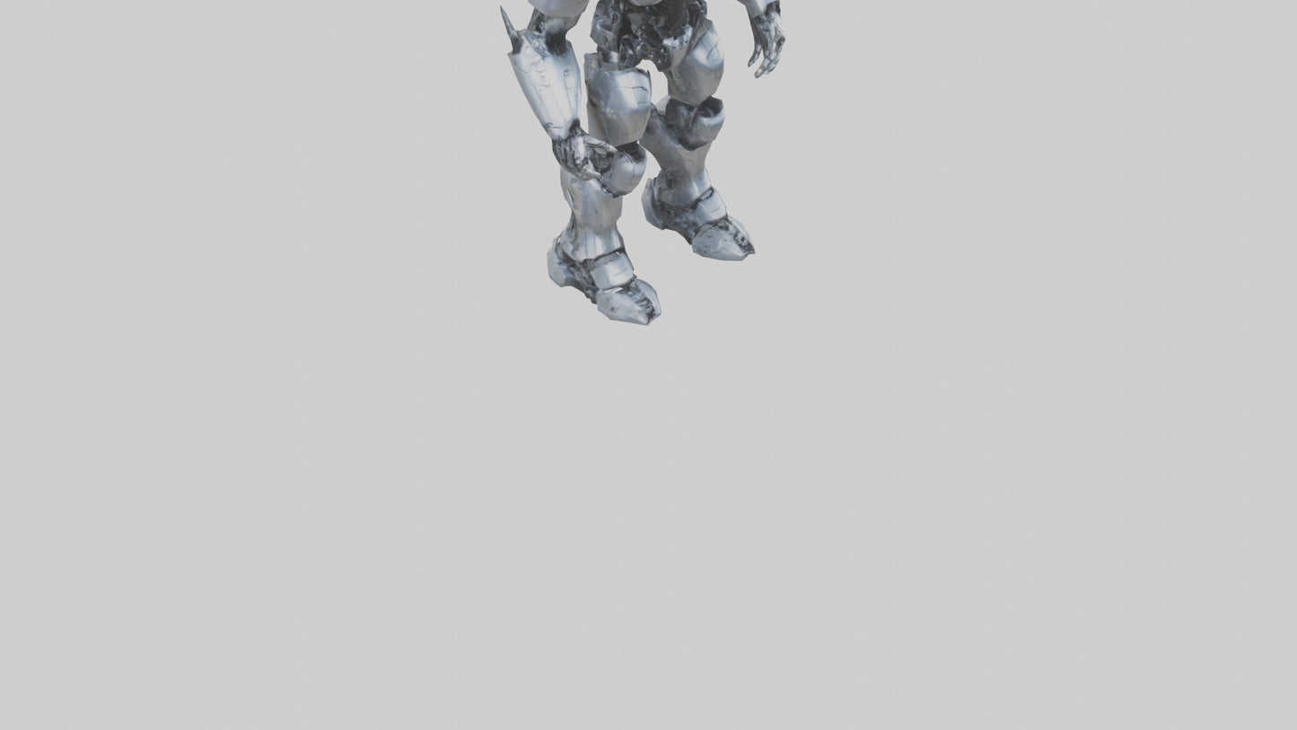 3D model Cybernetic War Machine statue model VR / AR / low-poly