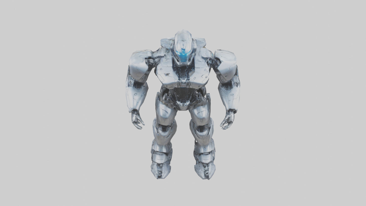 3D model Cybernetic War Machine statue model VR / AR / low-poly