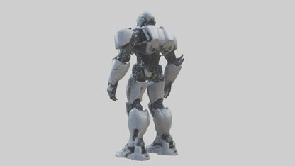 3D model Cybernetic War Machine statue model VR / AR / low-poly