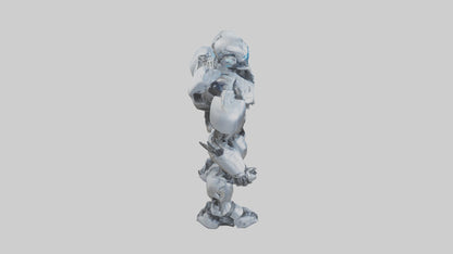3D model Cybernetic War Machine statue model VR / AR / low-poly