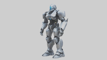 3D model Cybernetic War Machine statue model VR / AR / low-poly