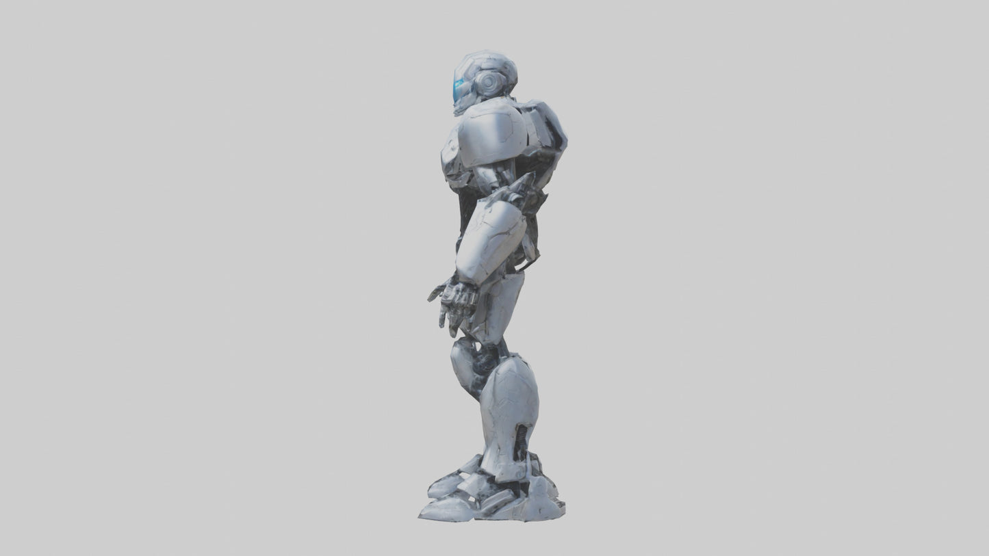 3D model Cybernetic War Machine statue model VR / AR / low-poly