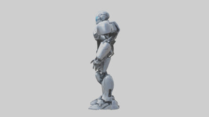 3D model Cybernetic War Machine statue model VR / AR / low-poly