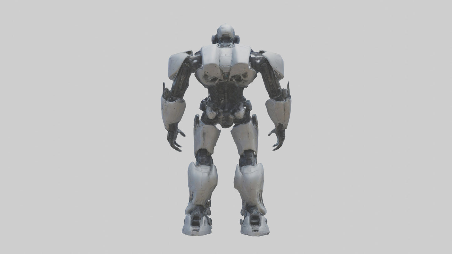 3D model Cybernetic War Machine statue model VR / AR / low-poly