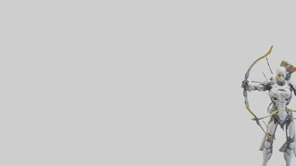 3D model Cyborg Archer statue model VR / AR / low-poly