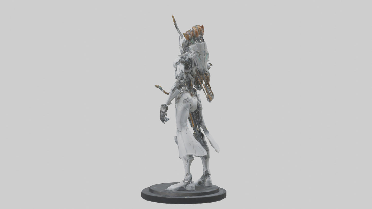 3D model Cyborg Archer statue model VR / AR / low-poly