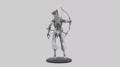 3D model Cyborg Archer statue model VR / AR / low-poly