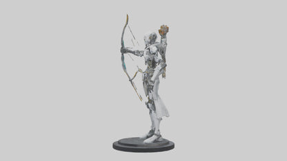 3D model Cyborg Archer statue model VR / AR / low-poly