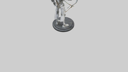 3D model Cyborg Archer statue model VR / AR / low-poly