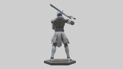 Cyborg Ninja statue model VR / AR / low-poly