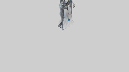 Cyborg Priestess statue model VR / AR / low-poly
