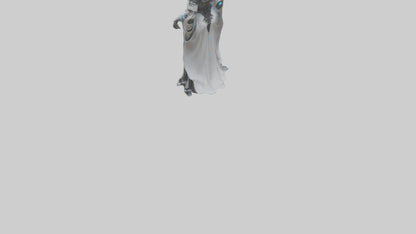 Cyborg Priestess statue model VR / AR / low-poly