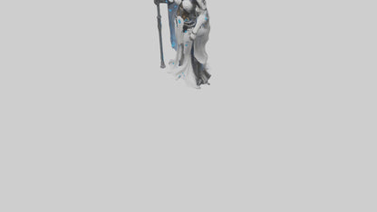 Cyborg Priestess statue model VR / AR / low-poly
