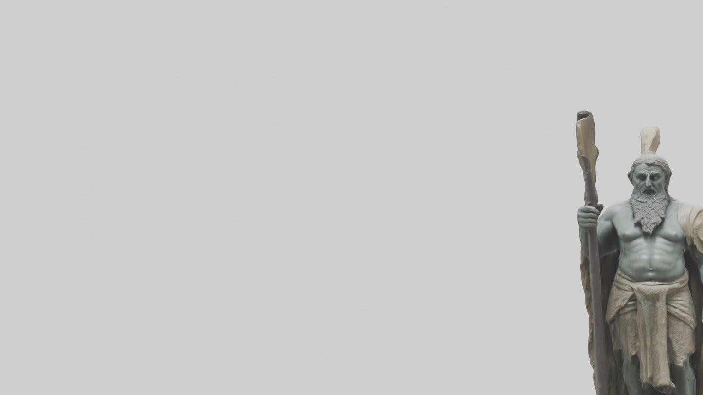 Dagda statue model VR / AR / low-poly