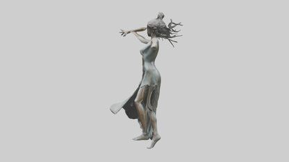 Dancer MidTurn statue model VR / AR / low-poly
