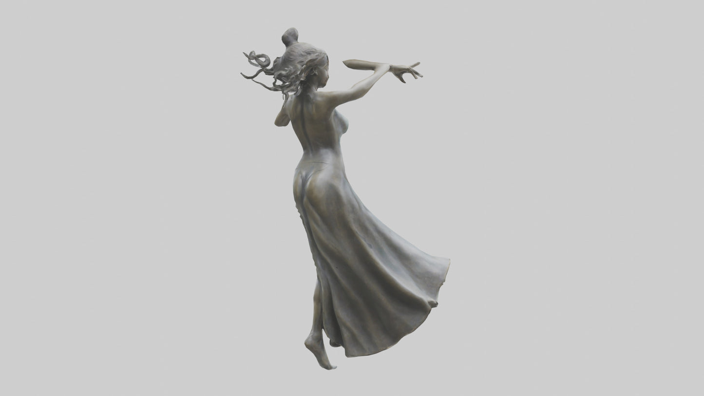 Dancer MidTurn statue model VR / AR / low-poly